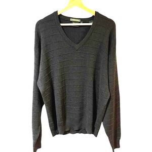 Vintage Bobby Jones Mens Merino Wool Golf Sweater Size L Preppy Academia Dad